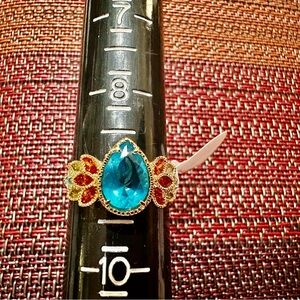 Fragrant Jewels Teal and Red Ring